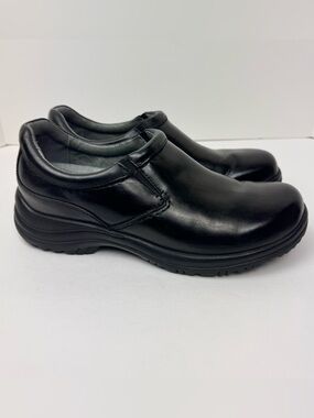 Dansko Wynn Slip-Ons. Black leather. Slip Resistant Rubber Soles. Men EU size 45